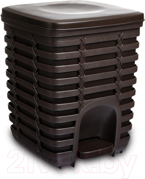 Изображение товара Мусорное ведро Primanova Palm M-E54-10 (коричневый)