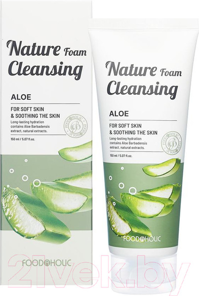 Изображение товара Пенка для умывания FoodaHolic Nature Foam Cleansing Aloe (150мл)