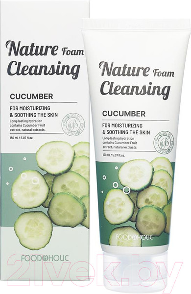Изображение товара Пенка для умывания FoodaHolic Nature Foam Cleansing Cucumber  (150мл)