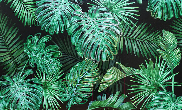 Изображение товара Картина Декарт Листья изумрудная монстера 8Л3186 (на холсте)