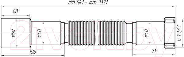 Изображение товара Слив (гофра) Ани Пласт К116