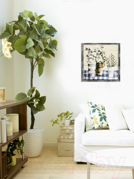 Изображение товара Картина Декарт Светлые полевые цветы на столе 8Л3392 (в раме)