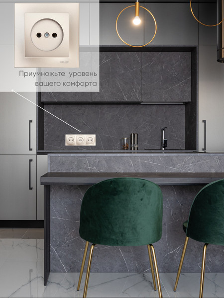 Изображение товара Розетка El-Bi Zena-Vega / 609-011400-215 (титан)