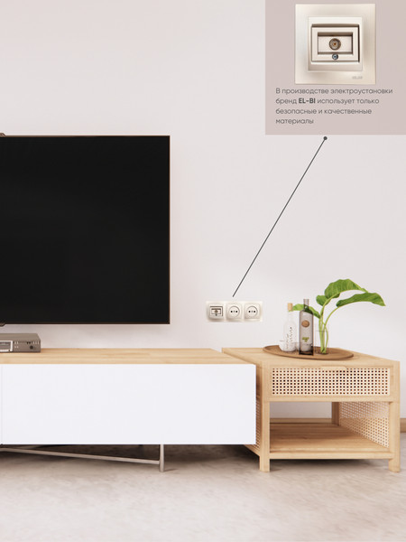 Изображение товара Розетка El-Bi Zena-Vega / 609-011400-246 (титан)