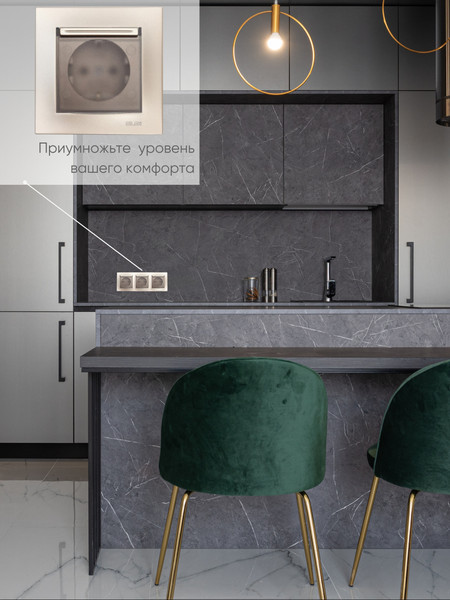 Изображение товара Розетка El-Bi Zena-Vega / 609-011400-218 (титан)