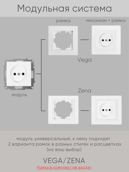 Изображение товара Розетка El-Bi Zena-Vega / 609-015600-221 (белый)