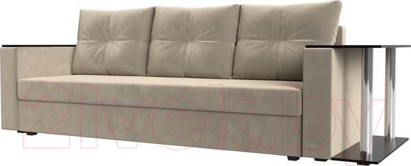 Изображение товара Диван Лига Диванов Атланта стол справа 254 / 112478 (микровельвет бежевый)