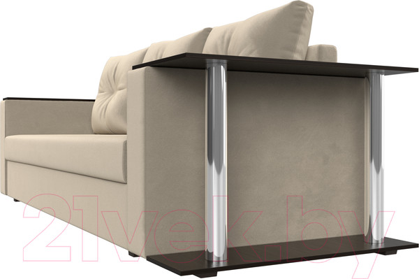 Изображение товара Диван Лига Диванов Атланта стол справа 254 / 112478 (микровельвет бежевый)