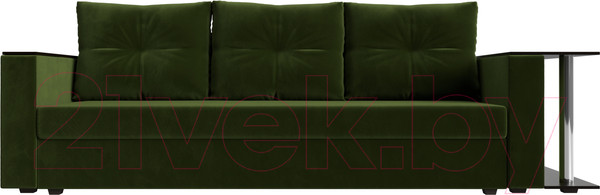 Изображение товара Диван Лига Диванов Атланта стол справа 254 / 112481 (микровельвет зеленый)