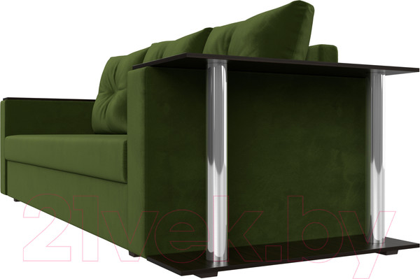 Изображение товара Диван Лига Диванов Атланта стол справа 254 / 112481 (микровельвет зеленый)