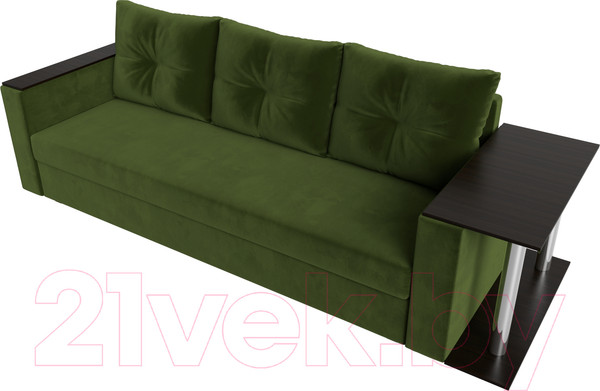 Изображение товара Диван Лига Диванов Атланта стол справа 254 / 112481 (микровельвет зеленый)