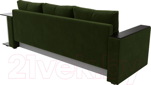 Изображение товара Диван Лига Диванов Атланта стол справа 254 / 112481 (микровельвет зеленый)