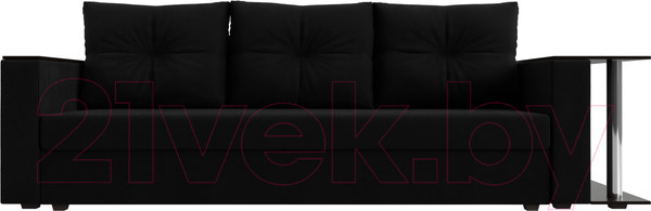 Изображение товара Диван Лига Диванов Атланта стол справа 254 / 112486 (микровельвет черный)