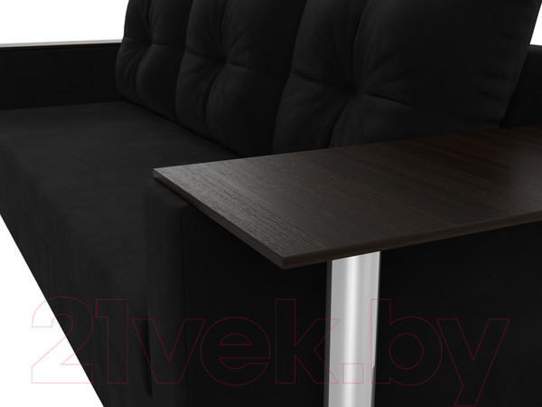 Изображение товара Диван Лига Диванов Атланта стол справа 254 / 112486 (микровельвет черный)
