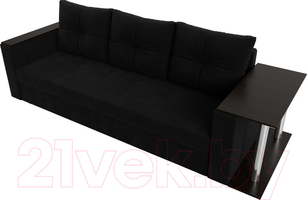 Изображение товара Диван Лига Диванов Атланта стол справа 254 / 112486 (микровельвет черный)