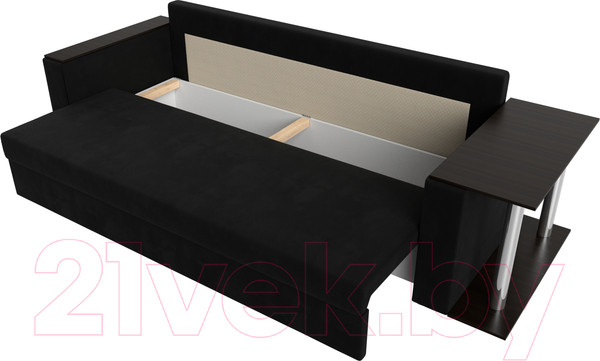 Изображение товара Диван Лига Диванов Атланта стол справа 254 / 112486 (микровельвет черный)