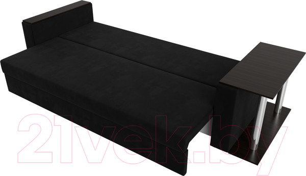 Изображение товара Диван Лига Диванов Атланта стол справа 254 / 112486 (микровельвет черный)