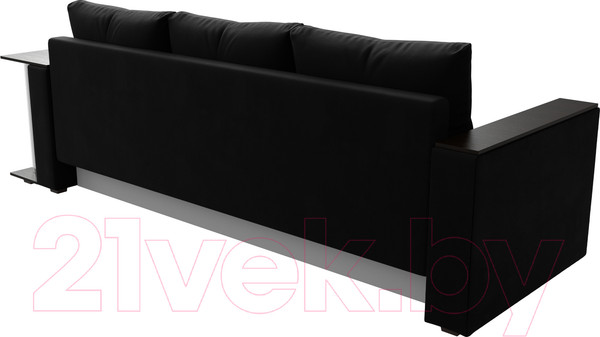 Изображение товара Диван Лига Диванов Атланта стол справа 254 / 112486 (микровельвет черный)