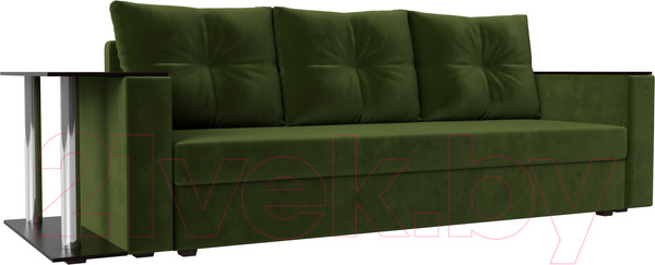 Изображение товара Диван Лига Диванов Атланта стол слева 312 / 112481 (микровельвет зеленый)
