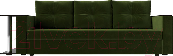 Изображение товара Диван Лига Диванов Атланта стол слева 312 / 112481 (микровельвет зеленый)