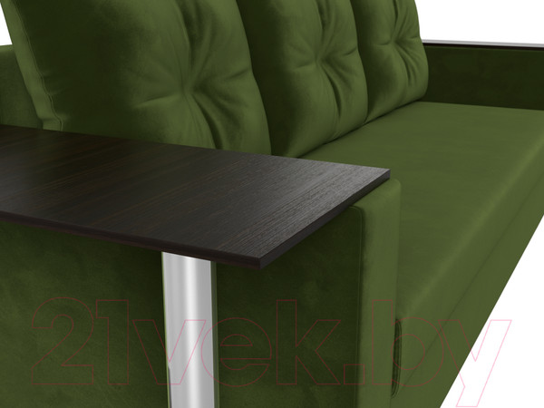 Изображение товара Диван Лига Диванов Атланта стол слева 312 / 112481 (микровельвет зеленый)