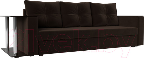 Изображение товара Диван Лига Диванов Атланта стол слева 312 / 112483 (микровельвет коричневый)