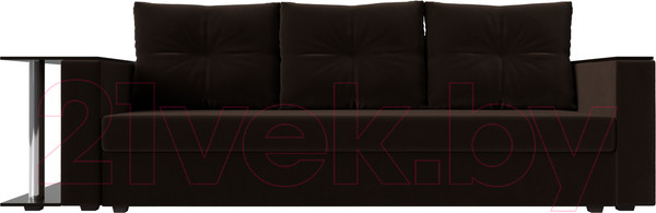 Изображение товара Диван Лига Диванов Атланта стол слева 312 / 112483 (микровельвет коричневый)