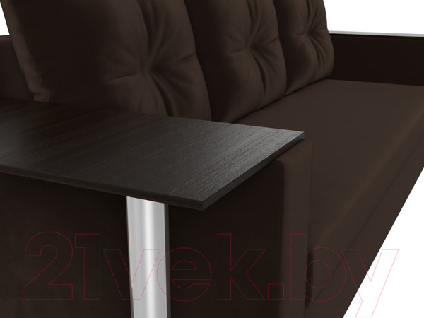 Изображение товара Диван Лига Диванов Атланта стол слева 312 / 112483 (микровельвет коричневый)