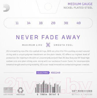 Изображение товара Струны для электрогитары D'Addario XSE1149