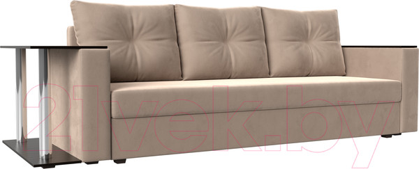 Изображение товара Диван Лига Диванов Атланта стол слева 312 / 112470 (велюр бежевый)