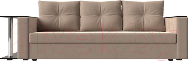 Изображение товара Диван Лига Диванов Атланта стол слева 312 / 112470 (велюр бежевый)