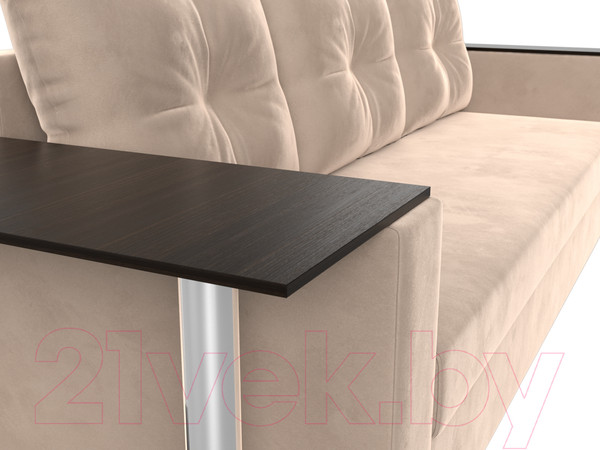 Изображение товара Диван Лига Диванов Атланта стол слева 312 / 112470 (велюр бежевый)