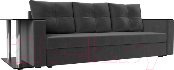 Изображение товара Диван Лига Диванов Атланта стол слева 312 / 112475 (велюр серый)