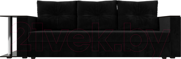 Изображение товара Диван Лига Диванов Атланта стол слева 312 / 112477 (велюр черный)