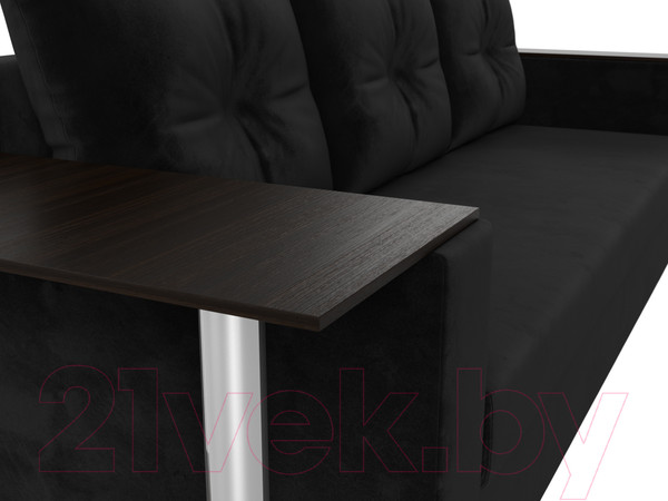 Изображение товара Диван Лига Диванов Атланта стол слева 312 / 112477 (велюр черный)