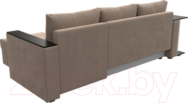 Изображение товара Диван угловой Лига Диванов Атланта 256 правый (велюр бежевый)