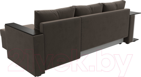 Изображение товара Диван угловой Лига Диванов Атланта правый / 112496 (велюр коричневый)