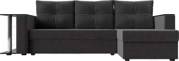 Изображение товара Диван угловой Лига Диванов Атланта 256 правый (велюр серый)