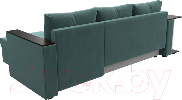 Изображение товара Диван угловой Лига Диванов Атланта 256 правый (велюр бирюзовый)