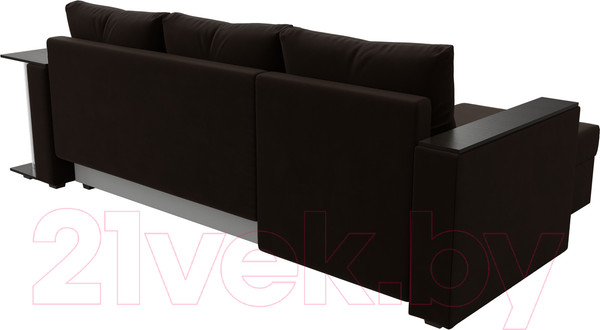 Изображение товара Диван угловой Лига Диванов Атланта 256 левый (микровельвет коричневый)