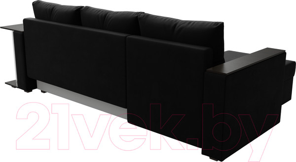 Изображение товара Диван угловой Лига Диванов Атланта 256 левый (микровельвет черный)