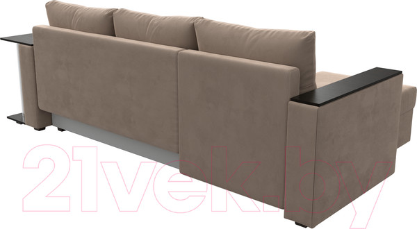 Изображение товара Диван угловой Лига Диванов Атланта 256 левый (велюр бежевый)