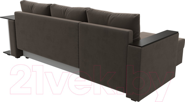 Изображение товара Диван угловой Лига Диванов Атланта 256 левый (велюр коричневый)