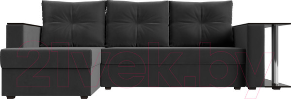 Изображение товара Диван угловой Лига Диванов Атланта 256 левый (велюр серый)