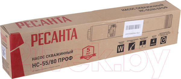 Изображение товара Скважинный насос Ресанта НС-55/80 ПРОФ (77/3/2)