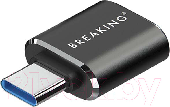 Изображение товара Адаптер Breaking USB-A - USB-C / 24501 (черный)