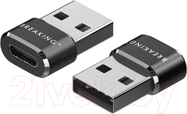 Изображение товара Адаптер Breaking USB-C - USB-A / 24500 (черный)