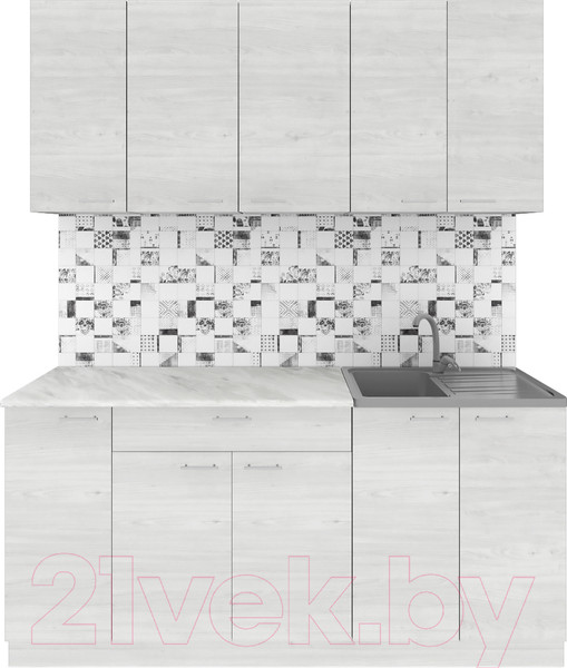 Изображение товара Кухонный гарнитур Агута Альфа 1.7 (скандинавское дерево/скандинавское дерево/этория)