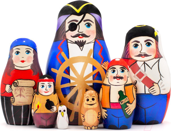 Изображение товара Матрешка сувенирная Брестская Фабрика Сувениров Пират 7301