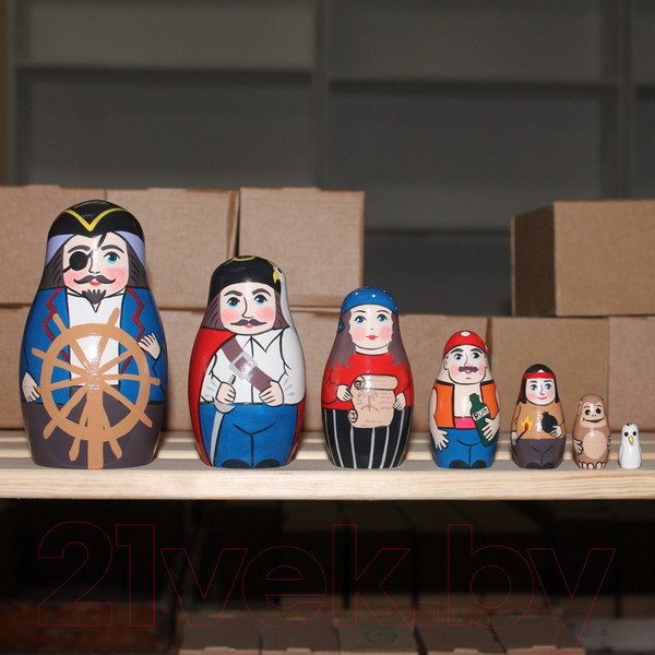 Изображение товара Матрешка сувенирная Брестская Фабрика Сувениров Пират 7301